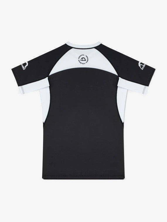 MANTO Rashguard Męski Krótki Rękaw RANKED Biały/Czarny