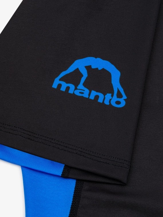MANTO Rashguard Męski Krótki Rękaw RANKED Niebieski