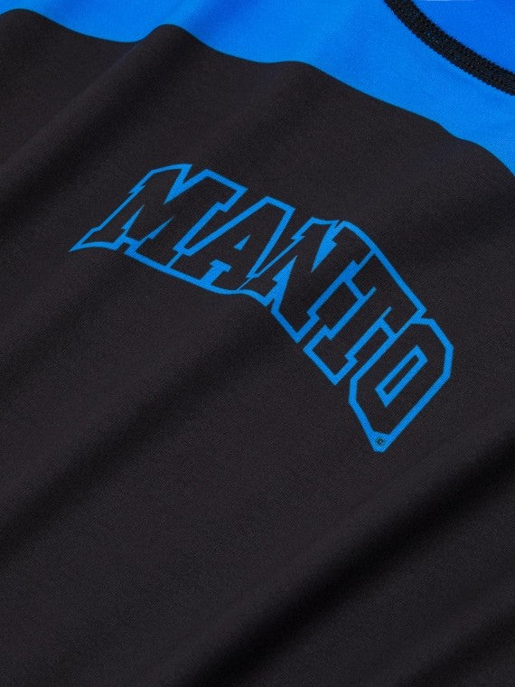 MANTO Rashguard Męski Krótki Rękaw RANKED Niebieski