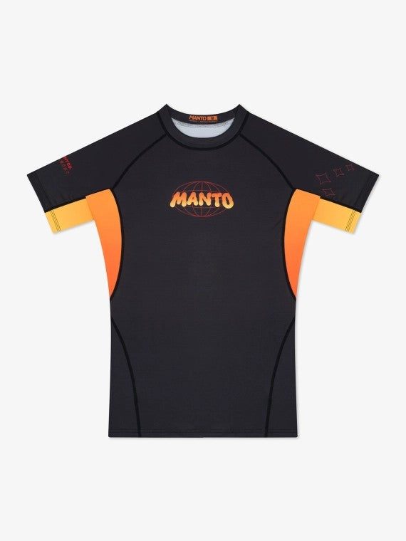 MANTO Rashguard Męski Krótki Rękaw WARSAW TO TOKYO Czarny