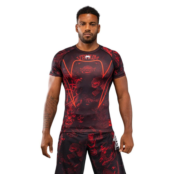 Venum Rashguard 20th Anniversary Krótki Rękaw Czarny/Czerwony