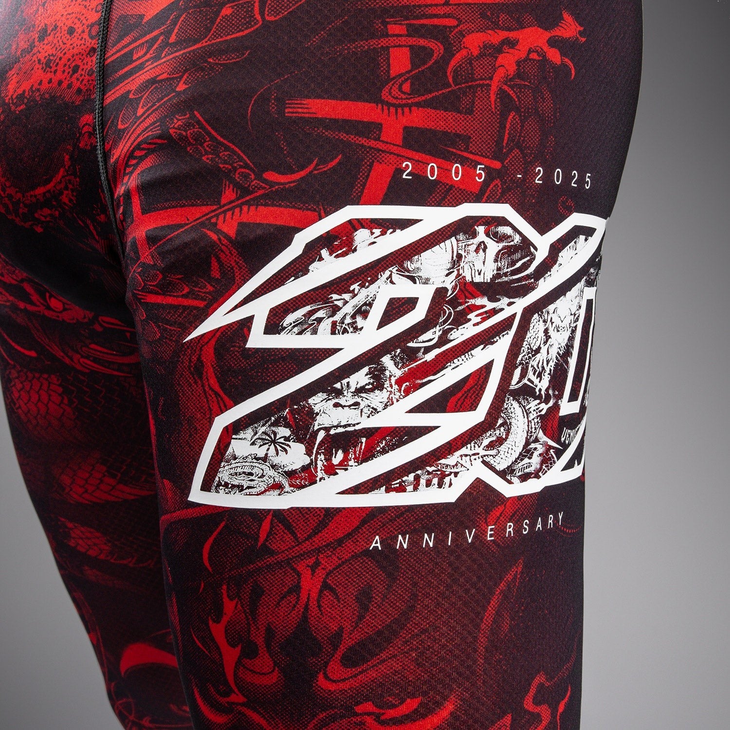 Venum Legginsy 20th Anniversary Czarne/Czerwone