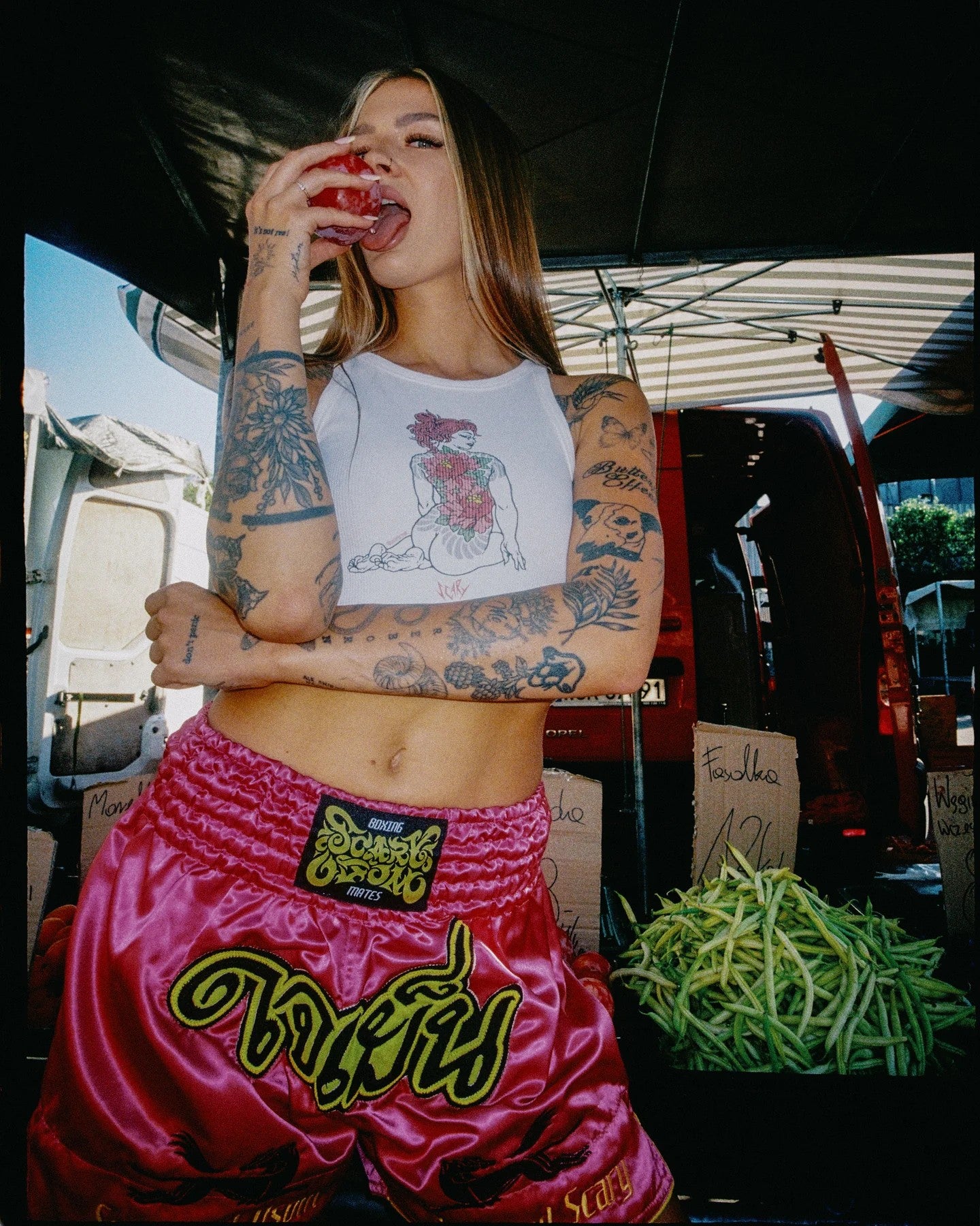 Scary Ltd x Osom Std Spodenki Muay Thai Różowe