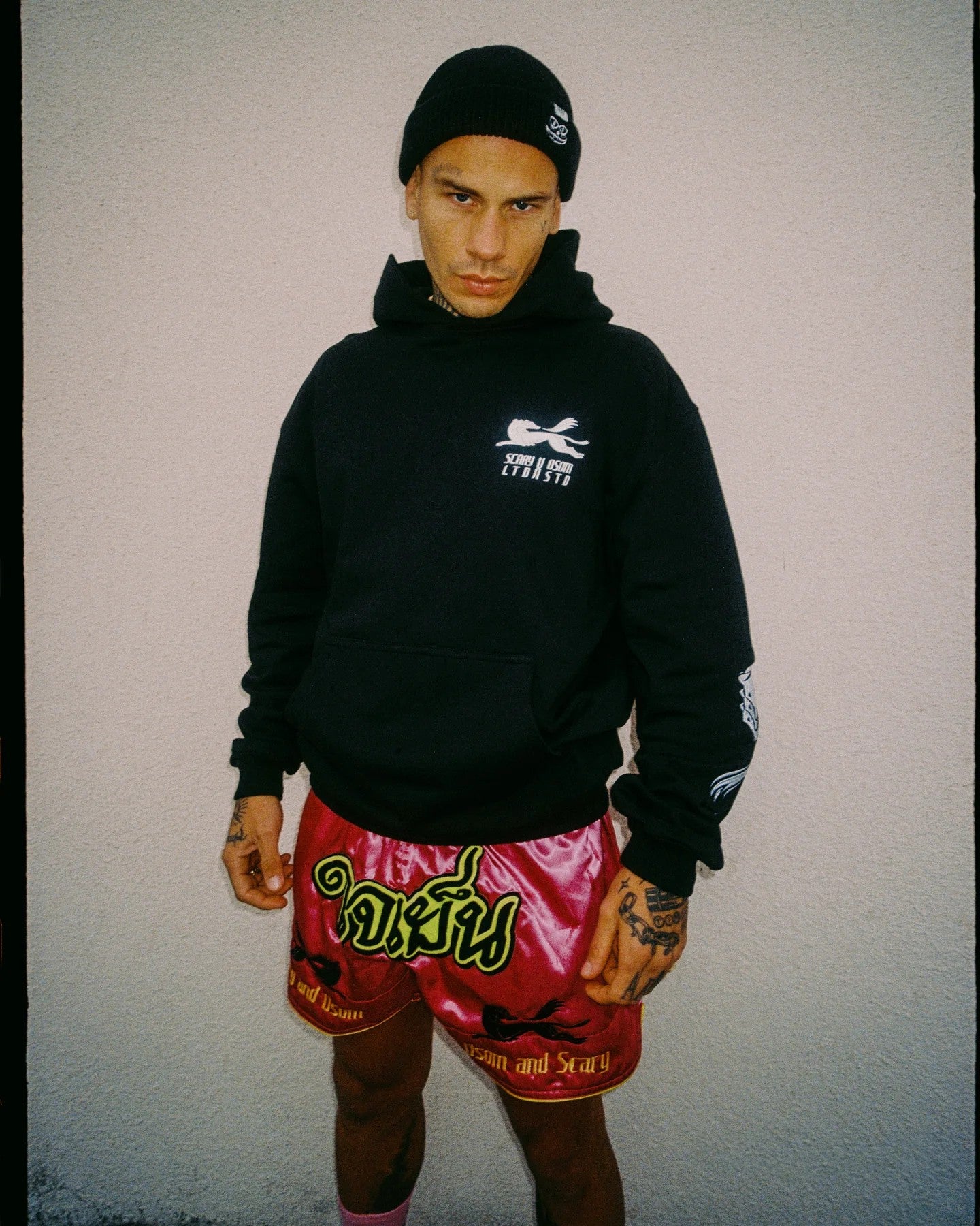Scary Ltd x Osom Std Spodenki Muay Thai Różowe