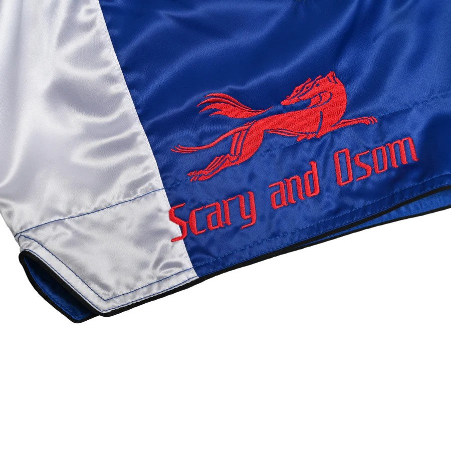 Scary Ltd x Osom Std Spodenki Muay Thai Niebieskie/Białe