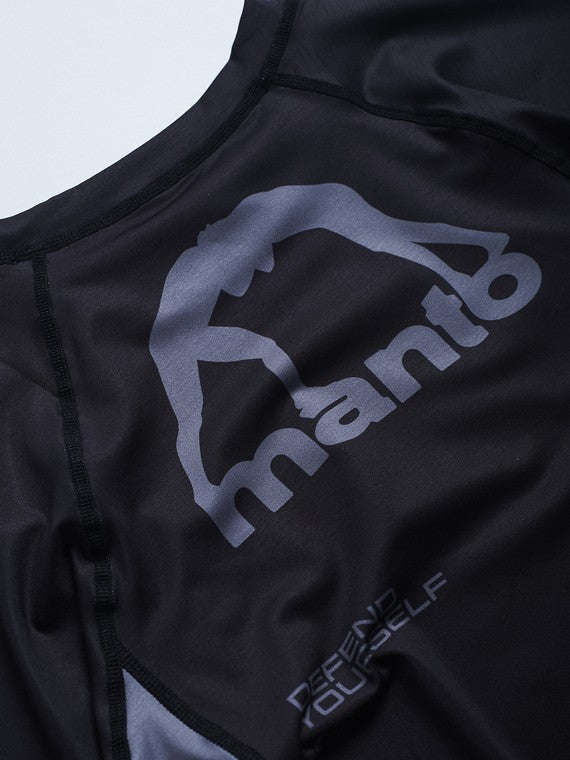 MANTO Rashguard Męski Krótki Rękaw RANKED Czarny
