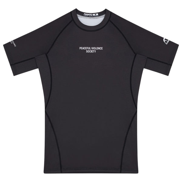 MANTO Rashguard Krótki Rękaw SOCIETY Czarny