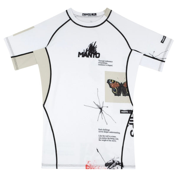MANTO Rashguard Krótki Rękaw OVERCOME Biały
