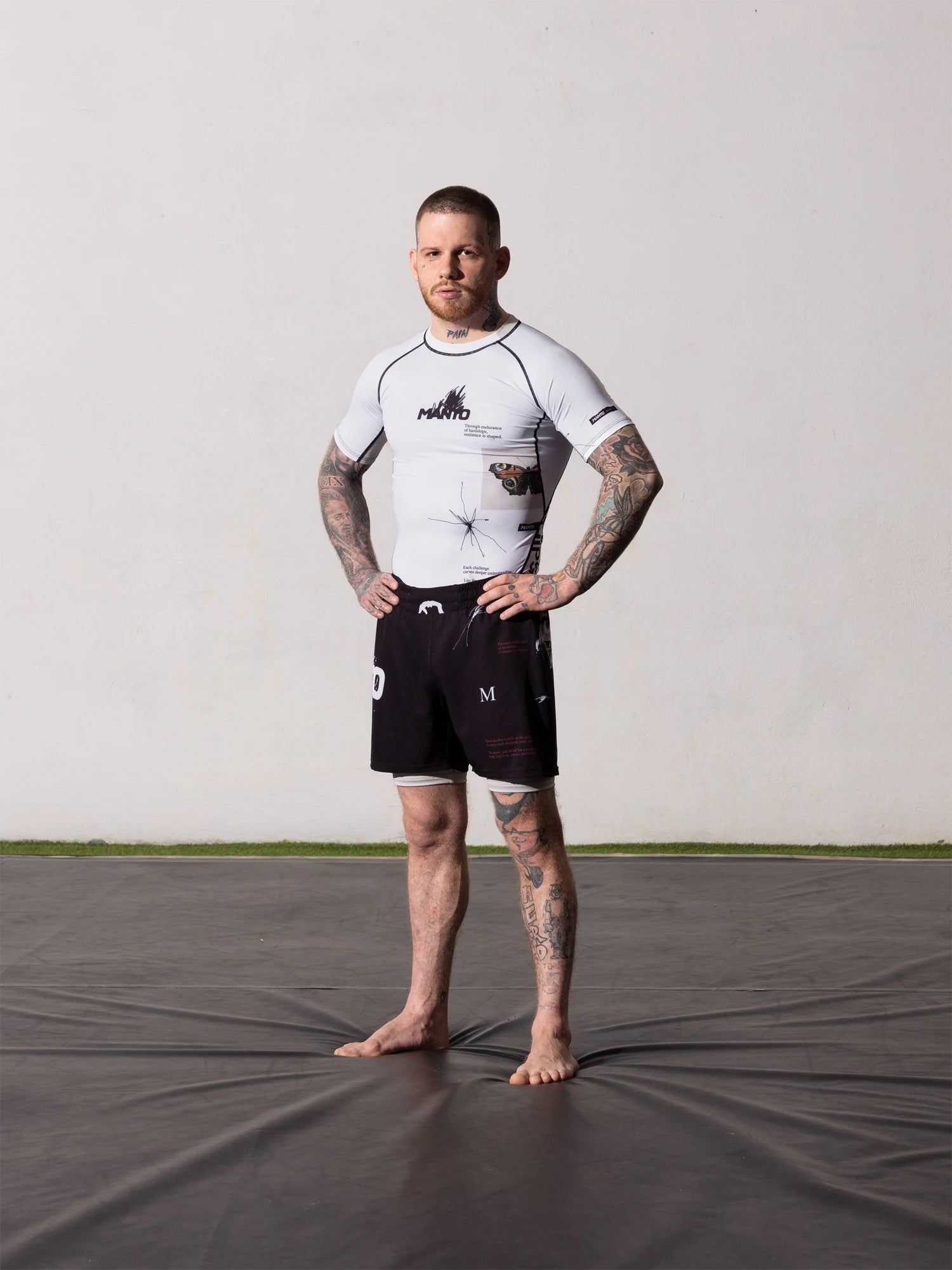 MANTO Rashguard Krótki Rękaw OVERCOME Biały