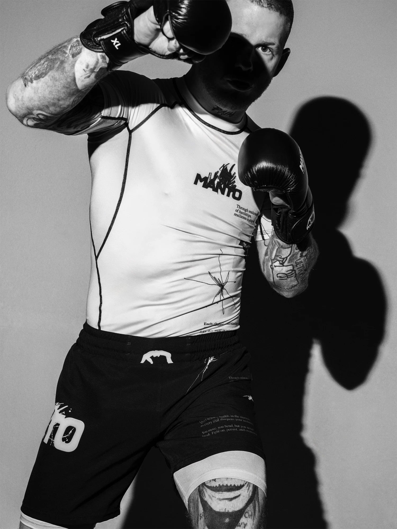 MANTO Rashguard Krótki Rękaw OVERCOME Biały
