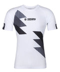 Tatami Rashguard Męski Krótki Rękaw Abstract Biały/Szary