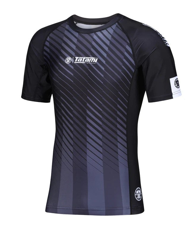 Tatami Rashguard Męski Krótki Rękaw Abstract Czarny/Szary