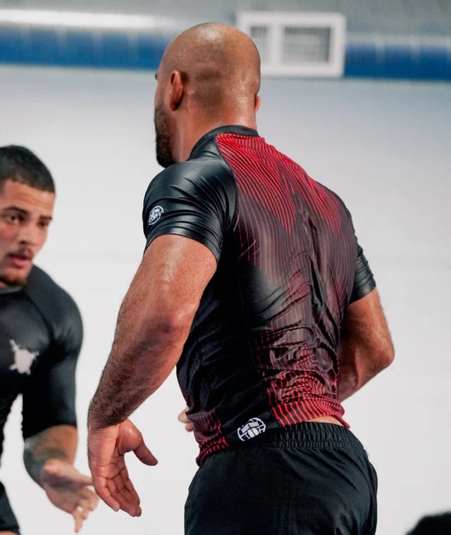 Tatami Rashguard Męski Krótki Rękaw Milan Eco Tech Recycled Czerwony
