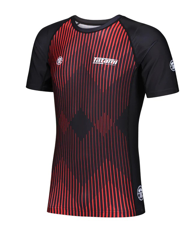Tatami Rashguard Męski Krótki Rękaw Milan Eco Tech Recycled Czerwony