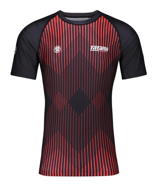 Tatami Rashguard Męski Krótki Rękaw Milan Eco Tech Recycled Czerwony