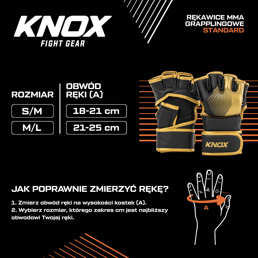 Knox Rękawice MMA Starter Czarne/Srebrne 4oz