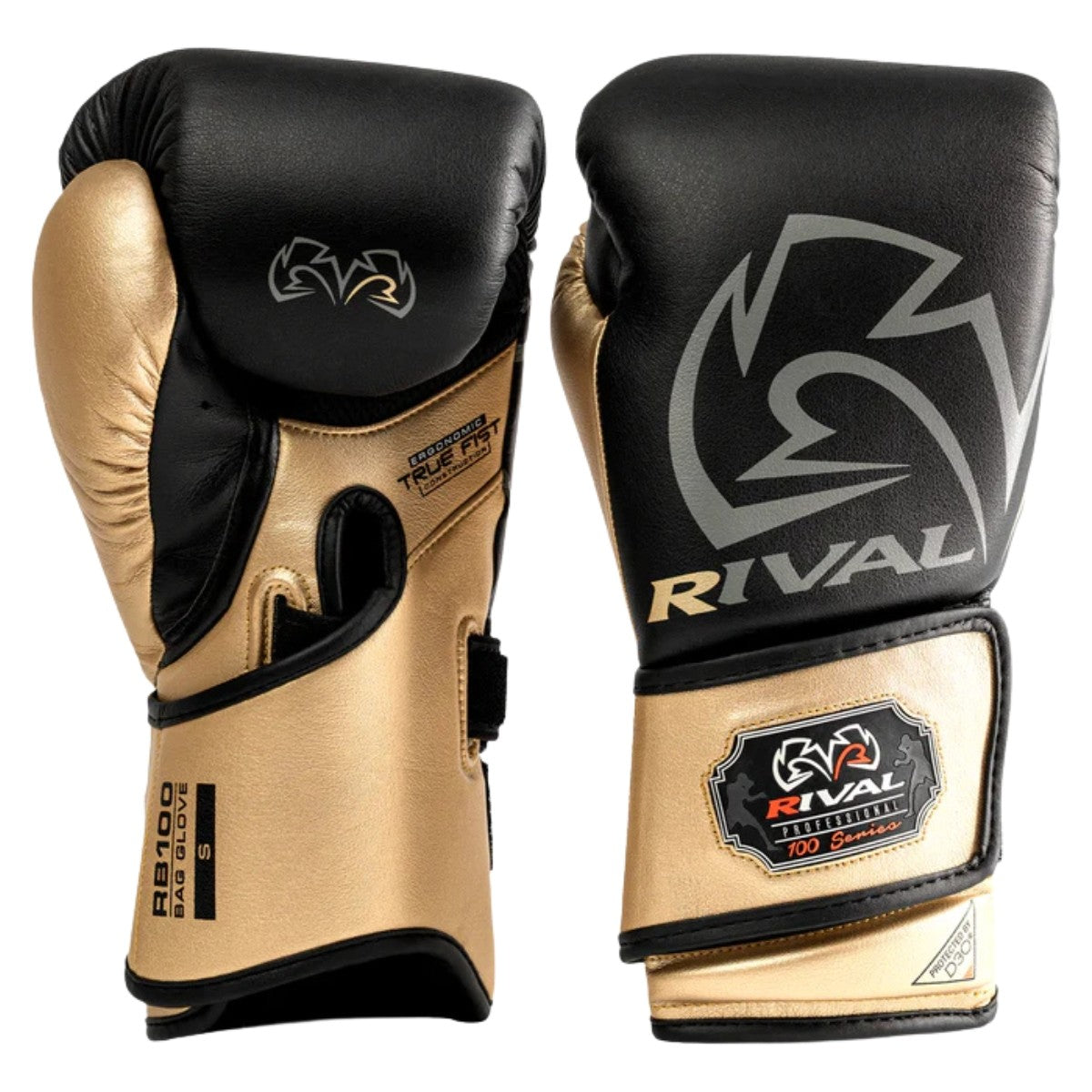 Rival Rękawice bokserskie RB100 Czarne/Złote