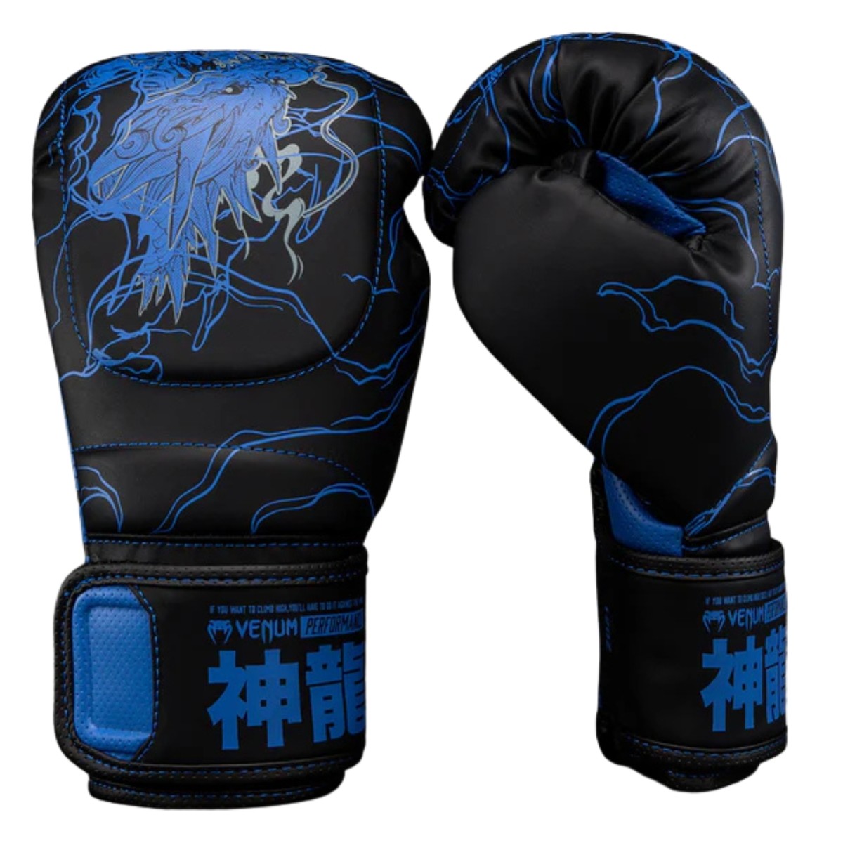 Venum Rękawice Bokserskie Thunder Dragon Czarne/Niebieskie