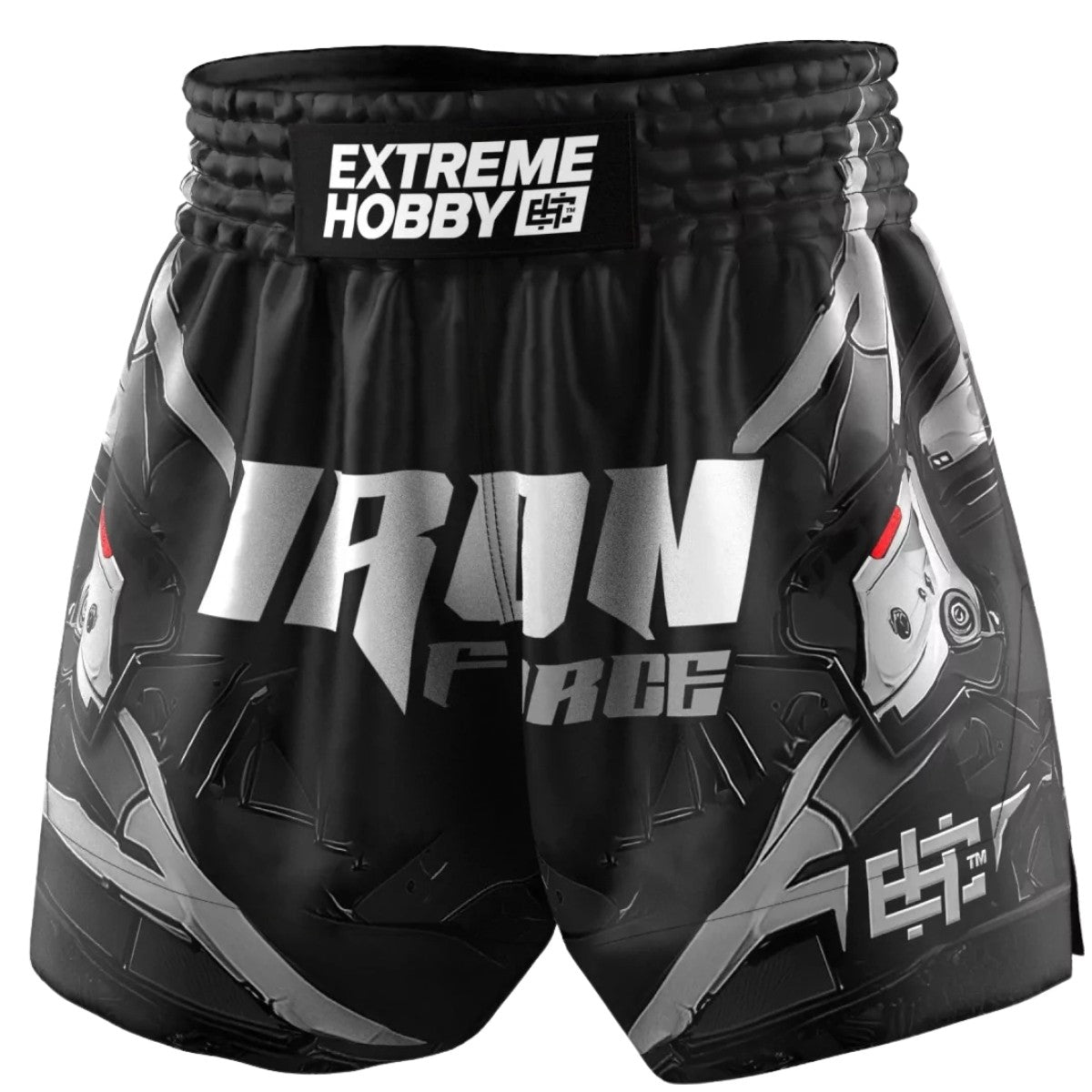 Extreme Hobby Spodenki Muay Thai Iron Force Czarne/Białe