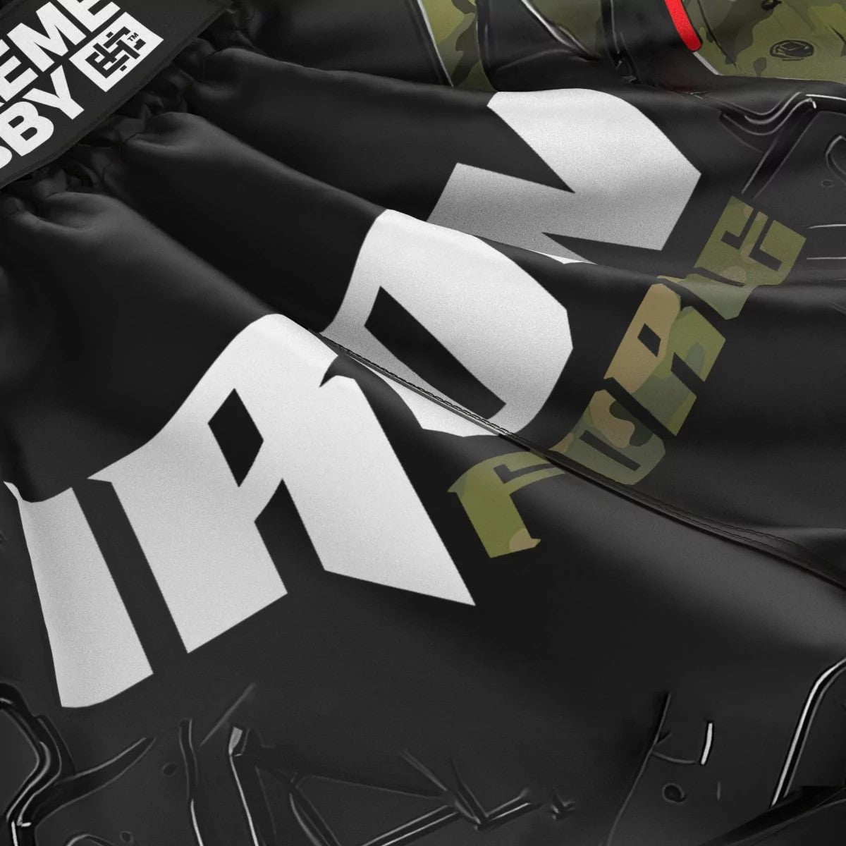 Extreme Hobby Spodenki Muay Thai Iron Force Czarne/Camo