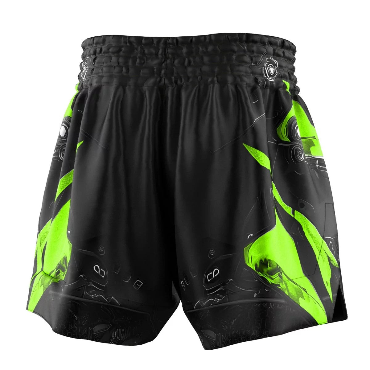 Extreme Hobby Spodenki Muay Thai Iron Force Czarne/Limonka