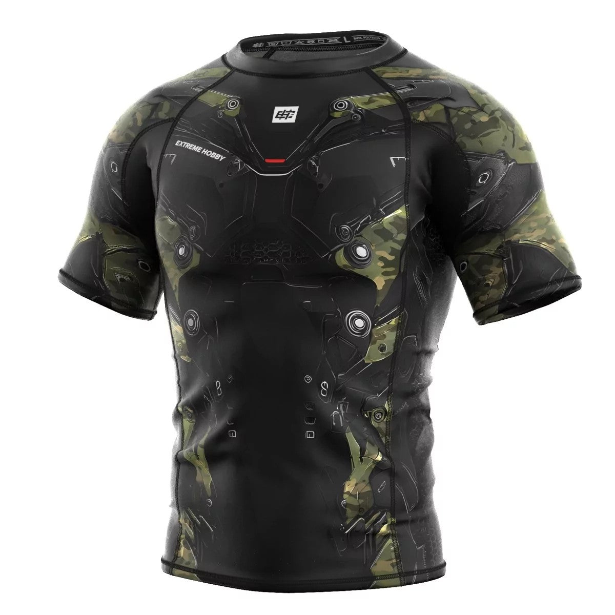 Extreme Hobby Rashguard Męski Iron Force Krótki Rękaw Czarny/Camo