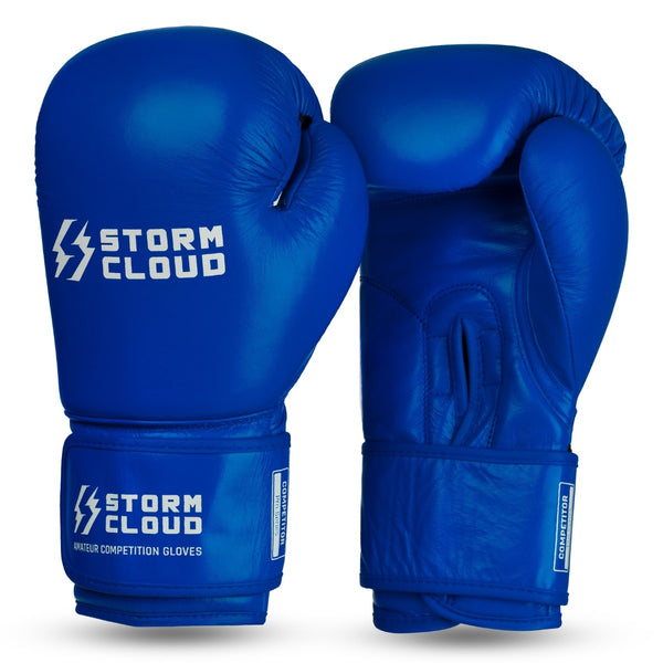 StormCloud Rękawice Bokserskie ze skóry naturalnej Turniejowe Competitor New Niebieskie