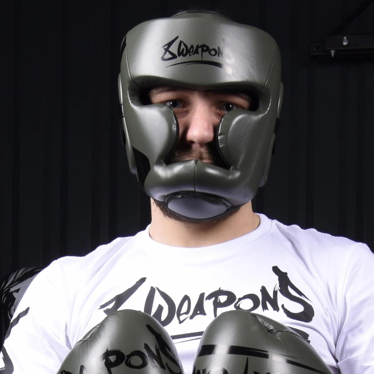 8 Weapons Kask Bokserski Unlimited Oliwkowy/Czarny