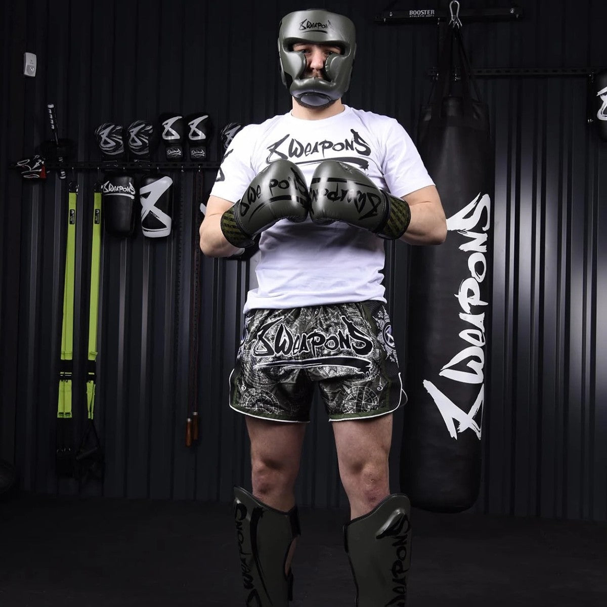 8 Weapons Kask Bokserski Unlimited Oliwkowy/Czarny