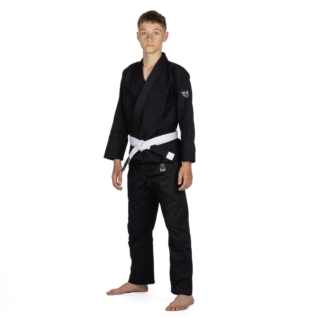 Drillmate Kimono/Gi Junior Core Mate dla dzieci Czarne + biały pas w komplecie