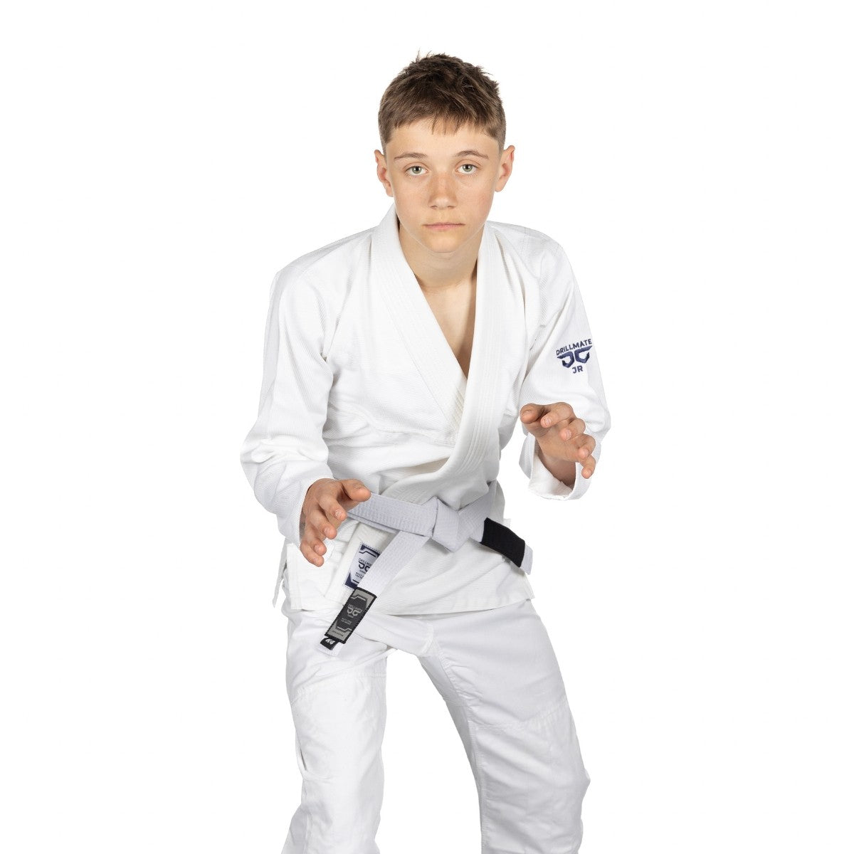 Drillmate Kimono/Gi Junior Core Mate dla dzieci Białe + biały pas w komplecie