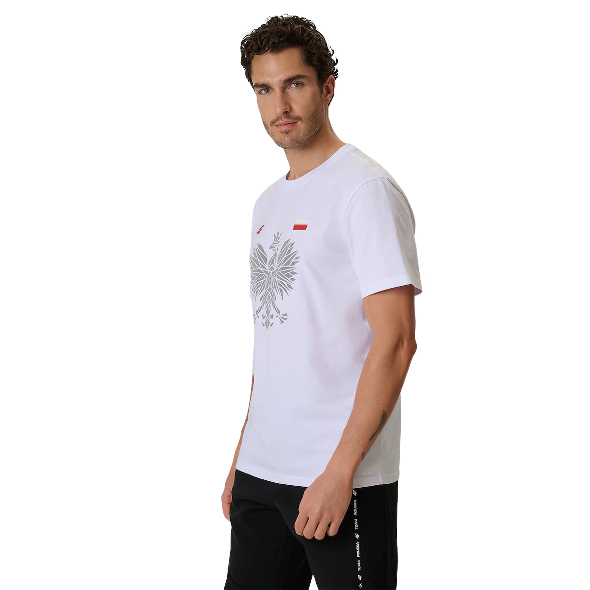 4F T-shirt kibica Polska Orzeł Biała