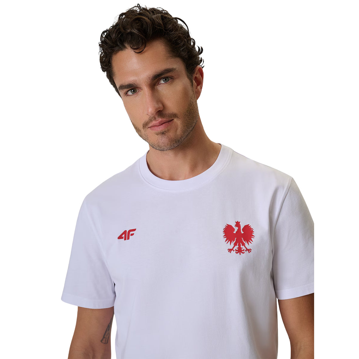 4F T-shirt kibica Polska Mały Orzeł Biała