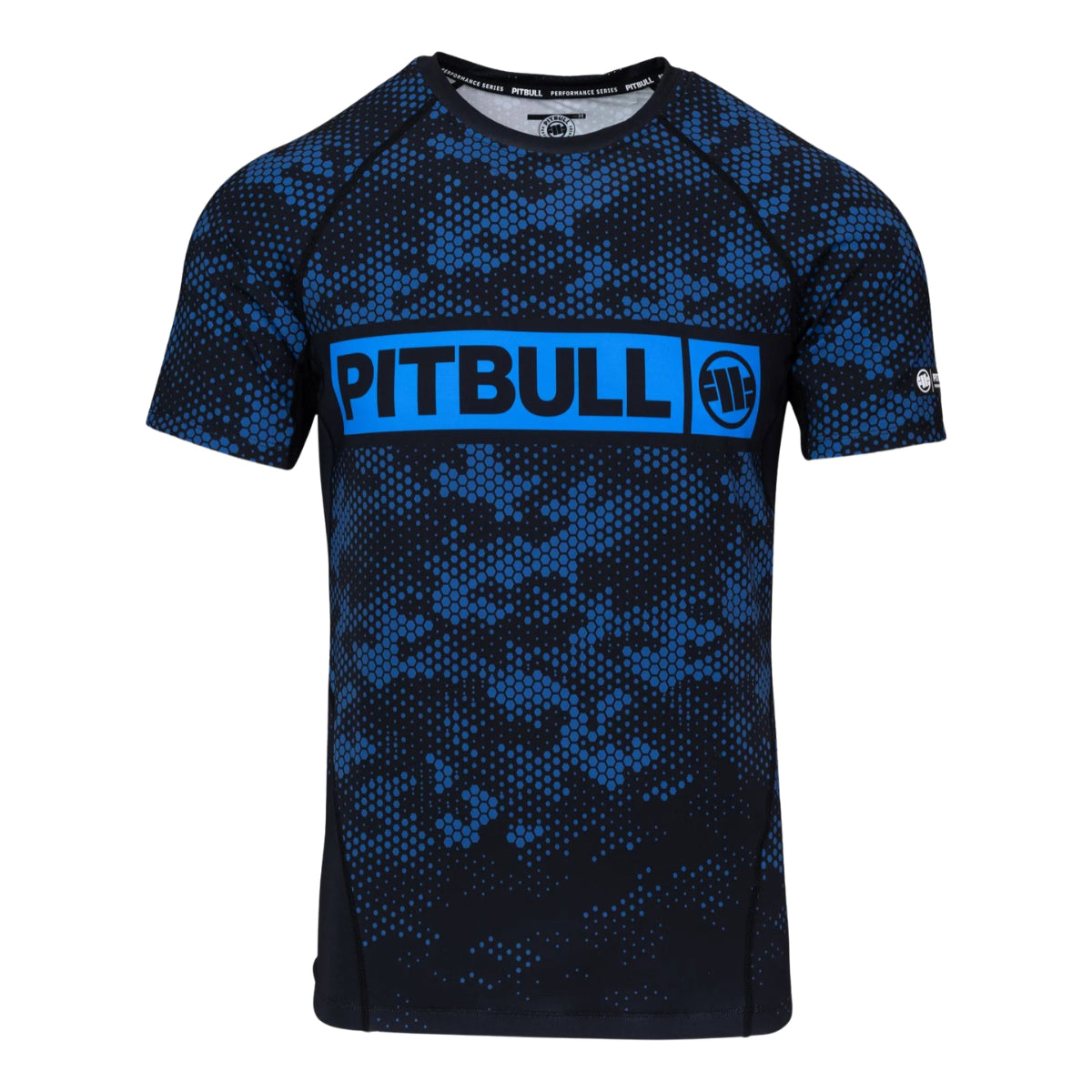 Pitbull Rashguard Hex Camo Hilltop Niebieski Krótki rękaw