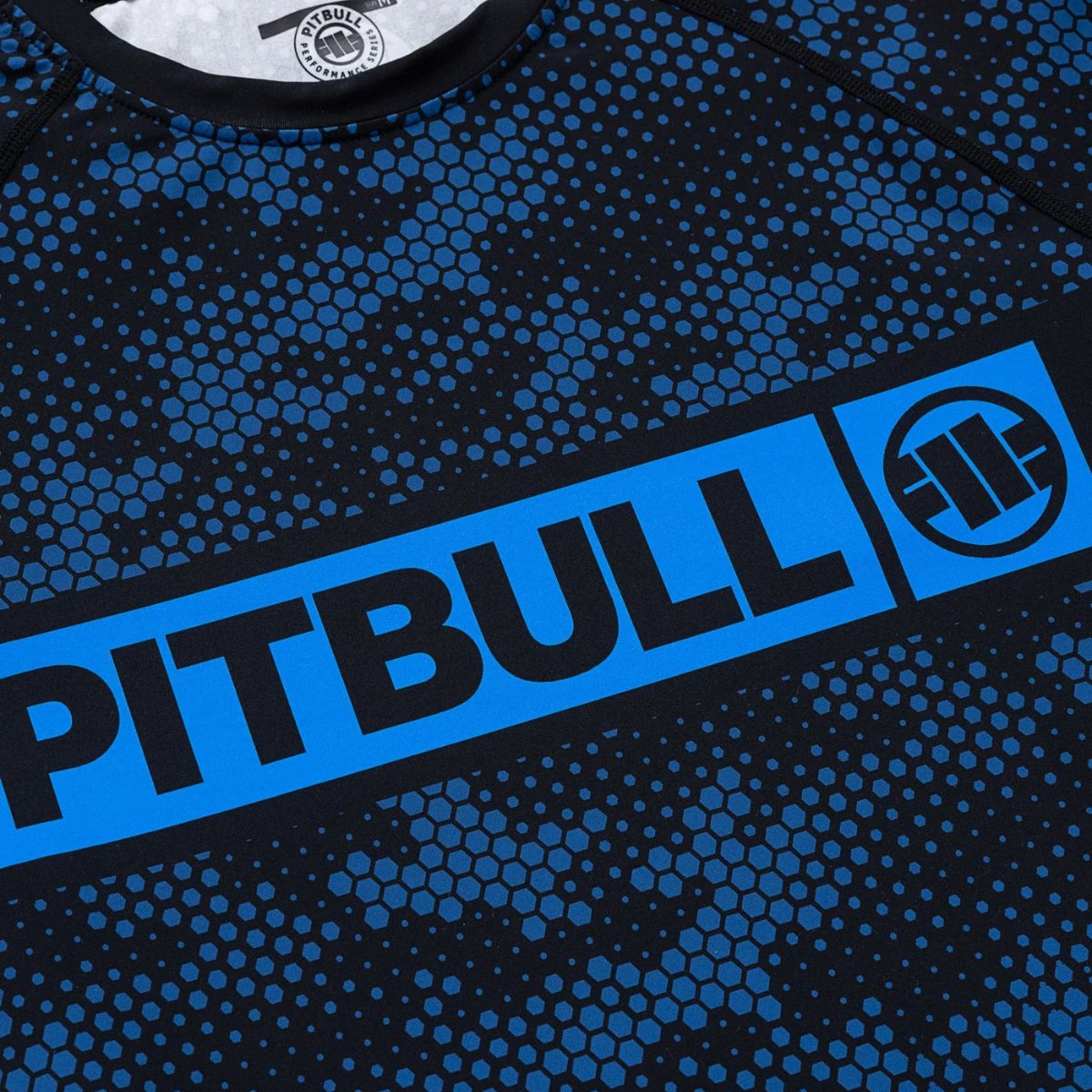 Pitbull Rashguard Hex Camo Hilltop Niebieski Krótki rękaw