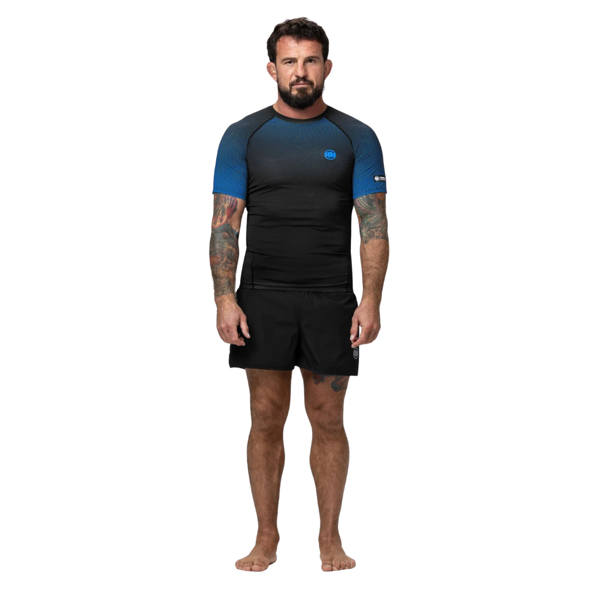 Pitbull Rashguard Ranked Niebieski Krótki rękaw