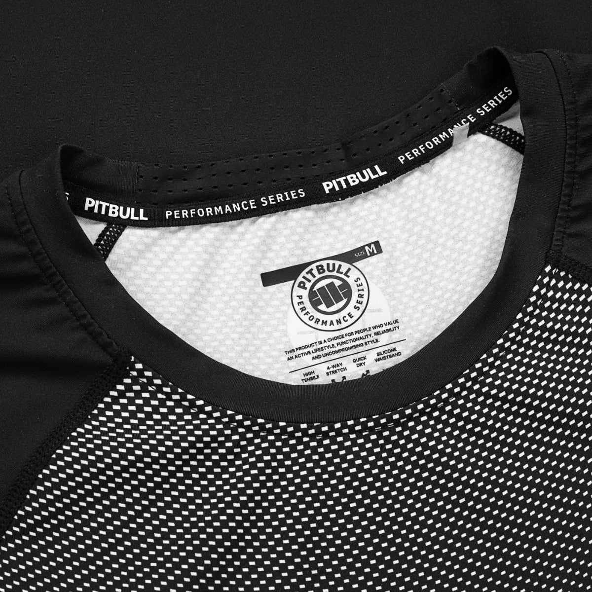 Pitbull Rashguard Ranked Czarny Krótki rękaw