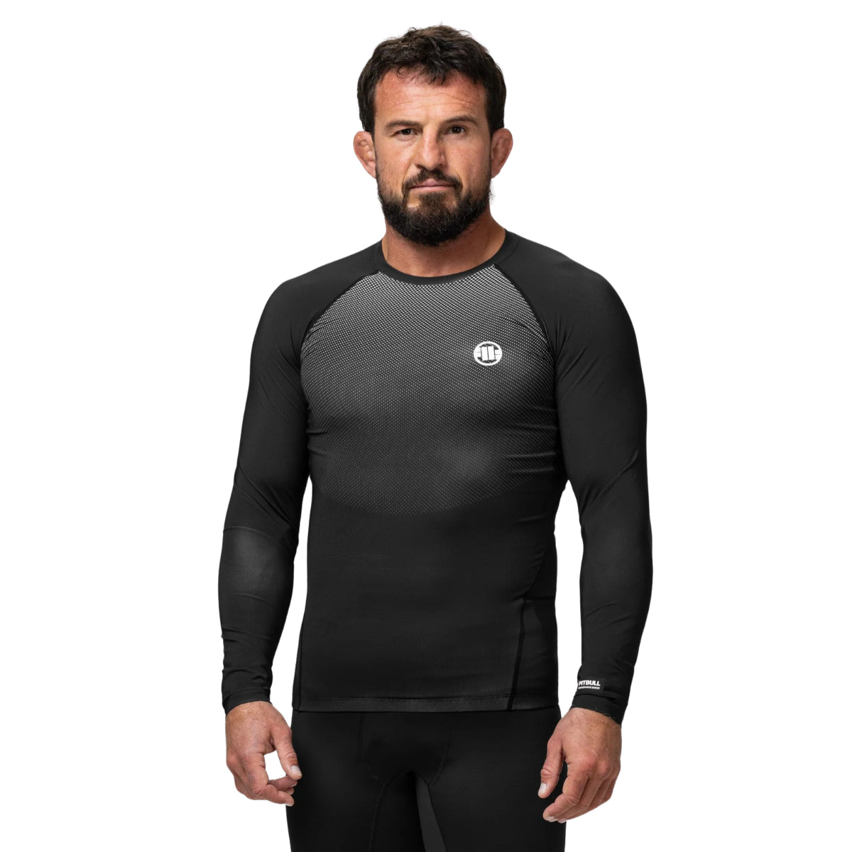 Pitbull Rashguard Ranked Czarny Długi rękaw