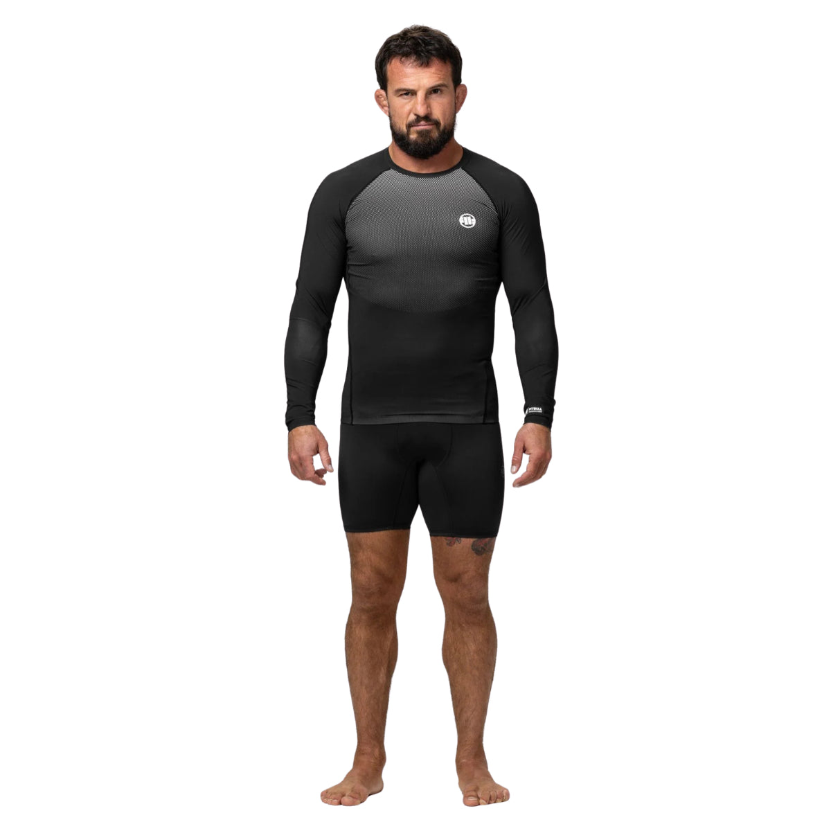 Pitbull Rashguard Ranked Czarny Długi rękaw