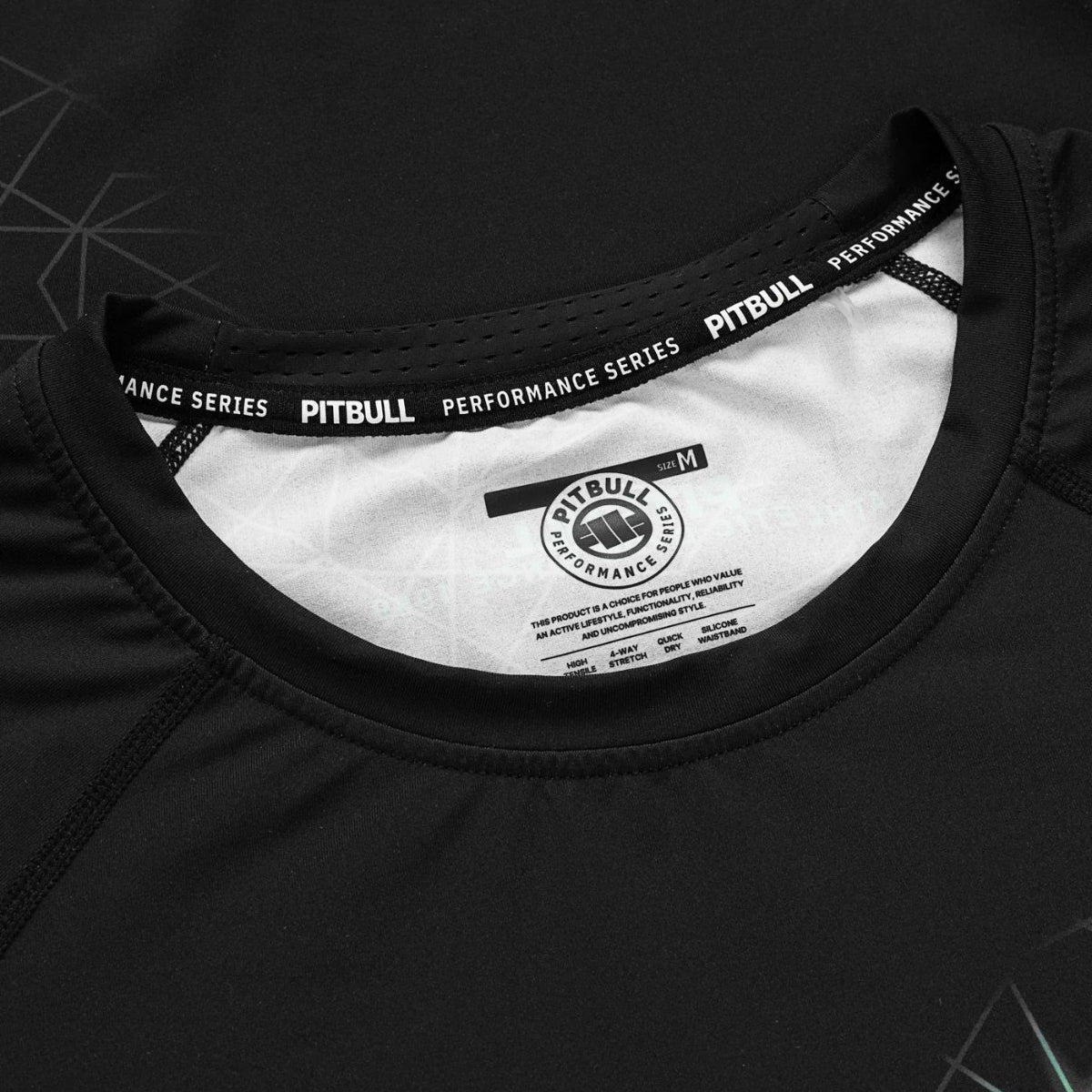 Pitbull Rashguard Ray Krótki rękaw Czarny/Zielony