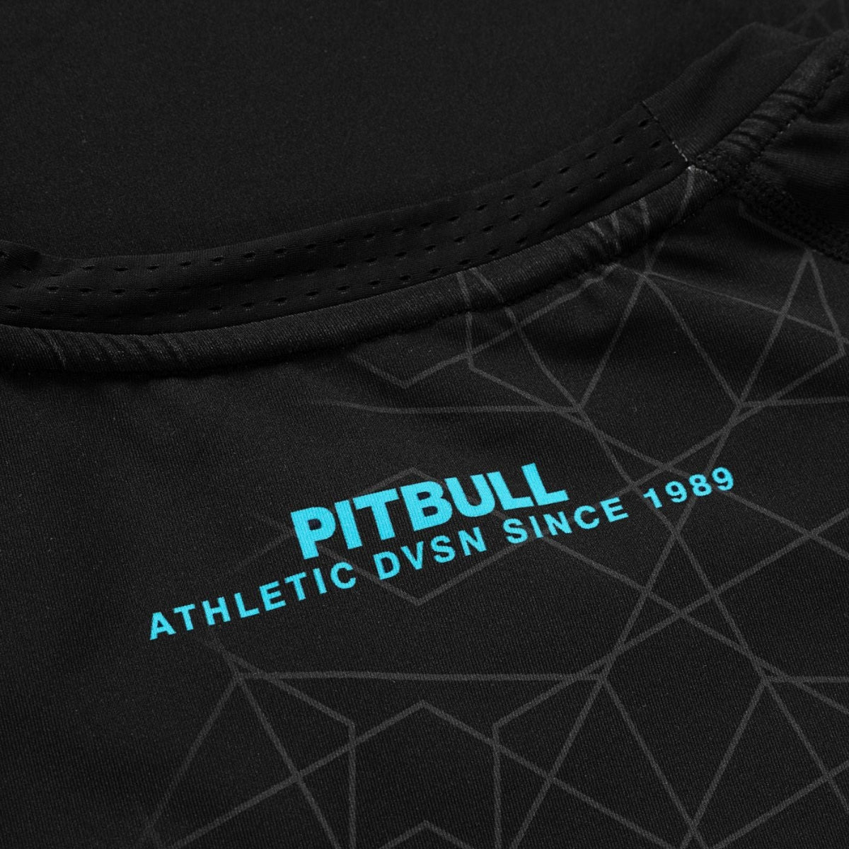 Pitbull Rashguard Ray Krótki rękaw Czarny/Niebieski