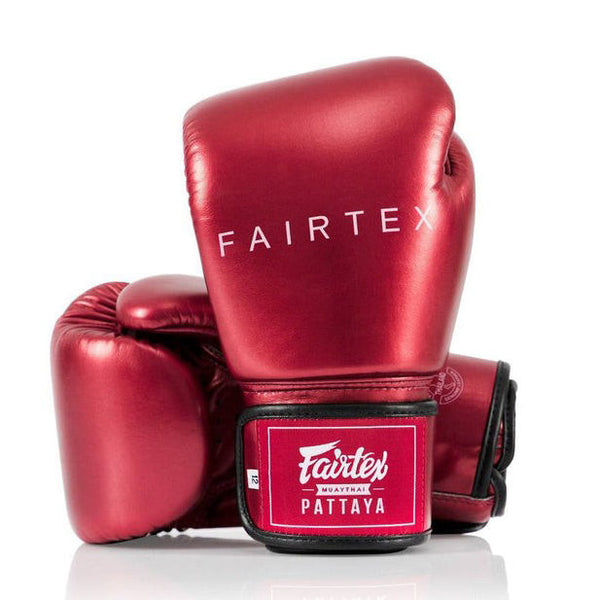 Fairtex Rękawice Bokserskie BGV22 Metalic Czerwone