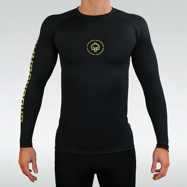 Ground Game Rashguard Męski Athletic Gold Długi Rękaw