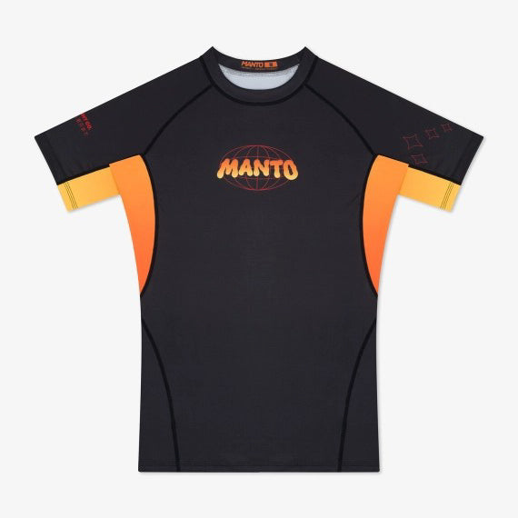 MANTO Rashguard Męski Krótki Rękaw WARSAW TO TOKYO Czarny