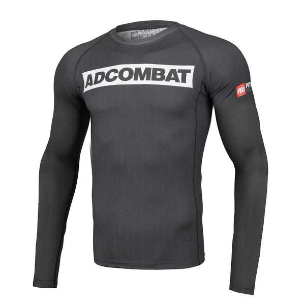Pitbull Rashguard Męski ADCC Hilltop Długi Rękaw Szary