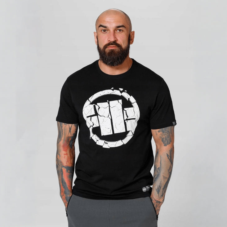 Pitbull T-shirt bawełniany, klasyczny model Scratch czarny
