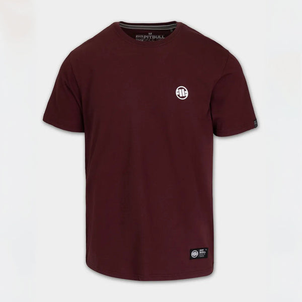 Pitbull T-shirt Small Logo Dark Burgundy
