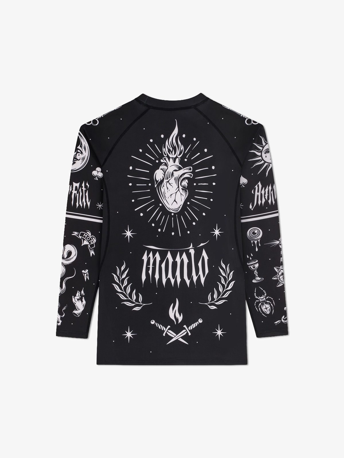 MANTO Rashguard Męski Długi Rękaw AMOR FATI Czarny