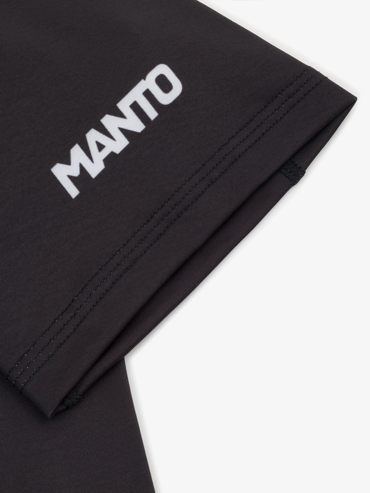 MANTO Rashguard Męski Krótki Rękaw LOGO DUAL Czarny