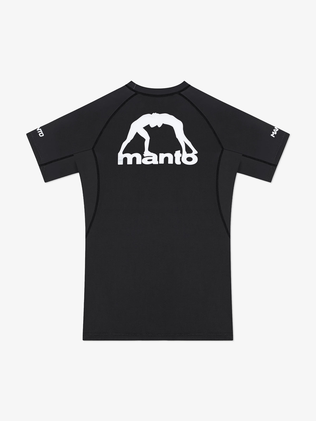 MANTO Rashguard Męski Krótki Rękaw LOGO DUAL Czarny